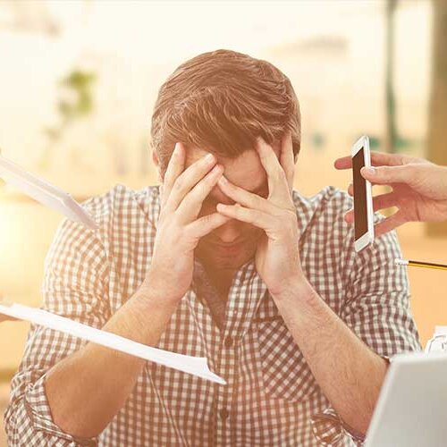 FLYING 'OKOLE Do it yourself overwhelm image for WordPress Website Care Plans page.